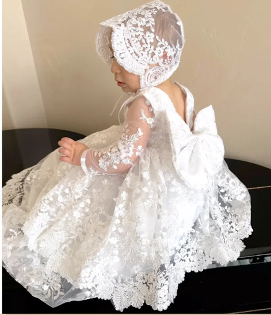 Baby Girls Christening Gowns Dresses Newborn Baby Baptism Dress