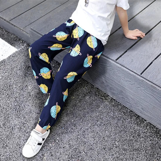 Víctor Boys Cotton Clothes Summer Thin Home Pants