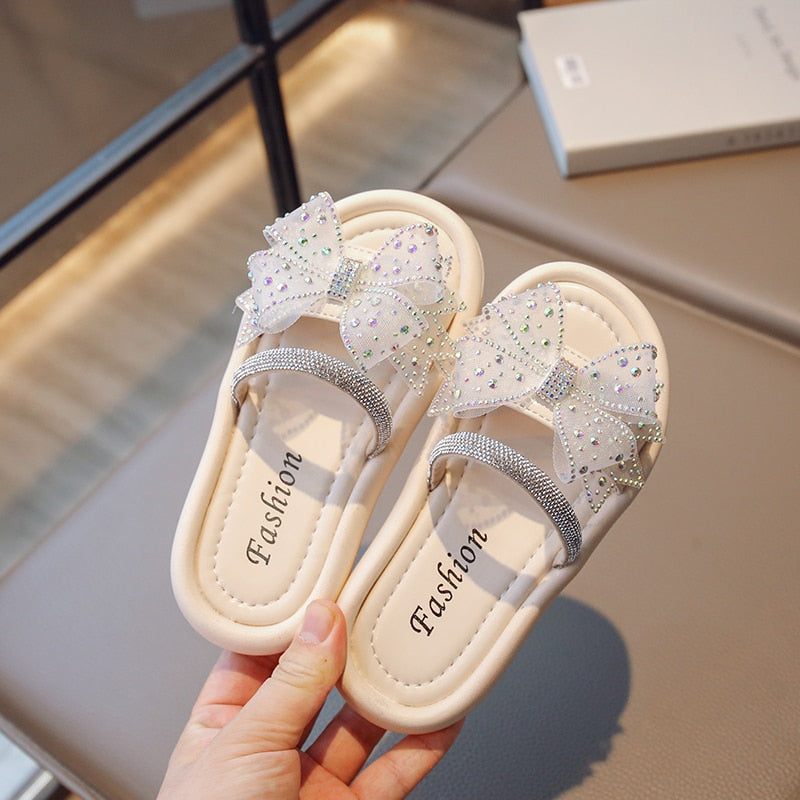 Toddler Girls Bow Rhinestones Cute Sandals