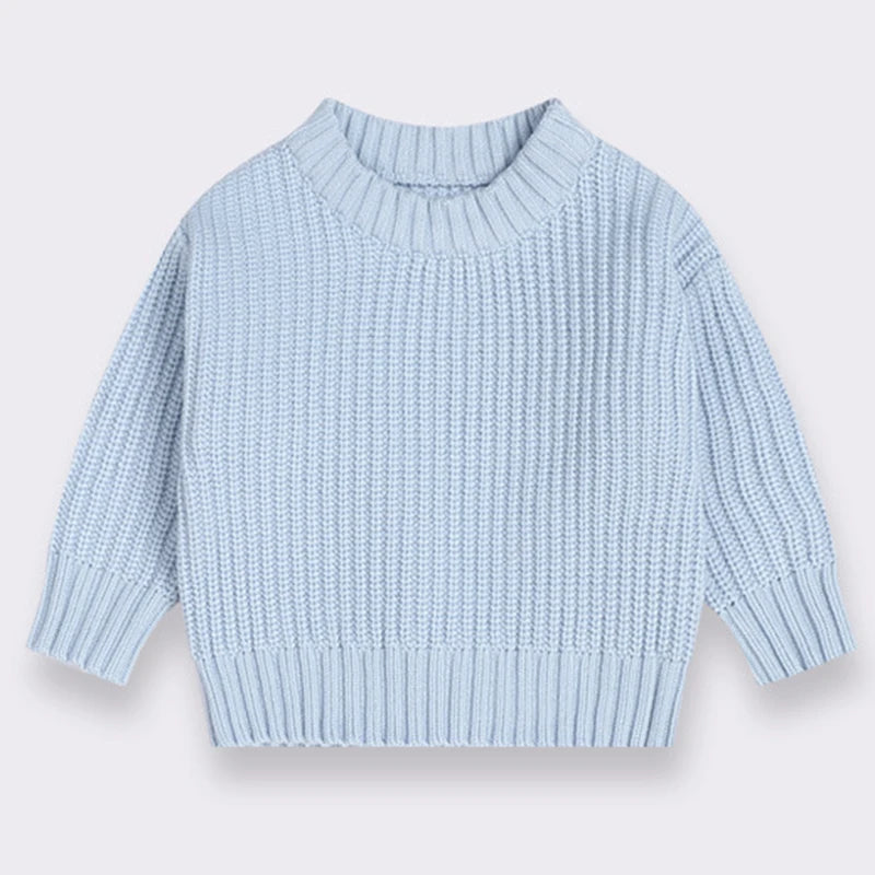 Marcos Long Sleeve Pure Color Knit Sweater