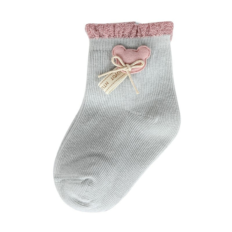 Cartoon socks for newborns in cotton and for children