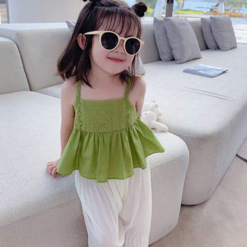 Zoe Blouse Girls Summer Pure Breathable Kids Sleeveless