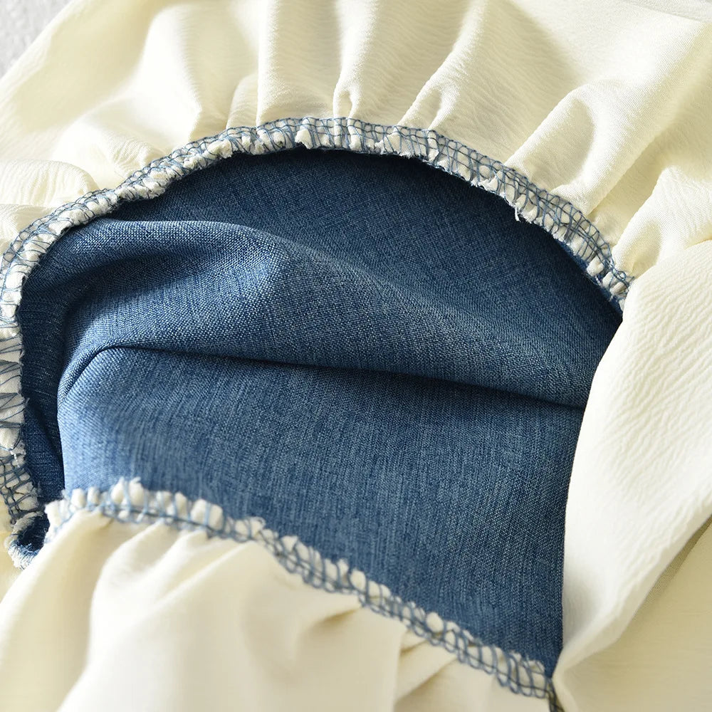 Maren A-line Girls Denim Dress with Bow for 3-7Y Kids