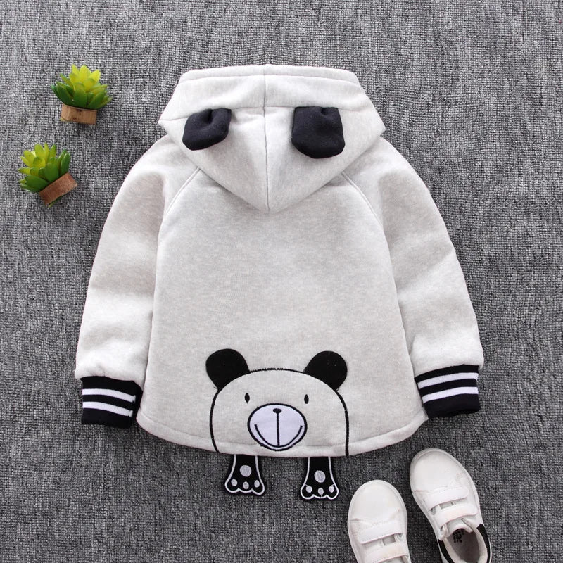 Paulo Toddler Velvet Warm Cotton Sweater Coat