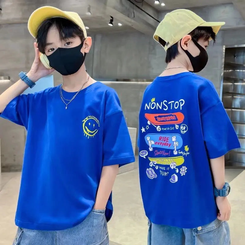 Ronald Boys Cartoon Short-sleeved T-shirt