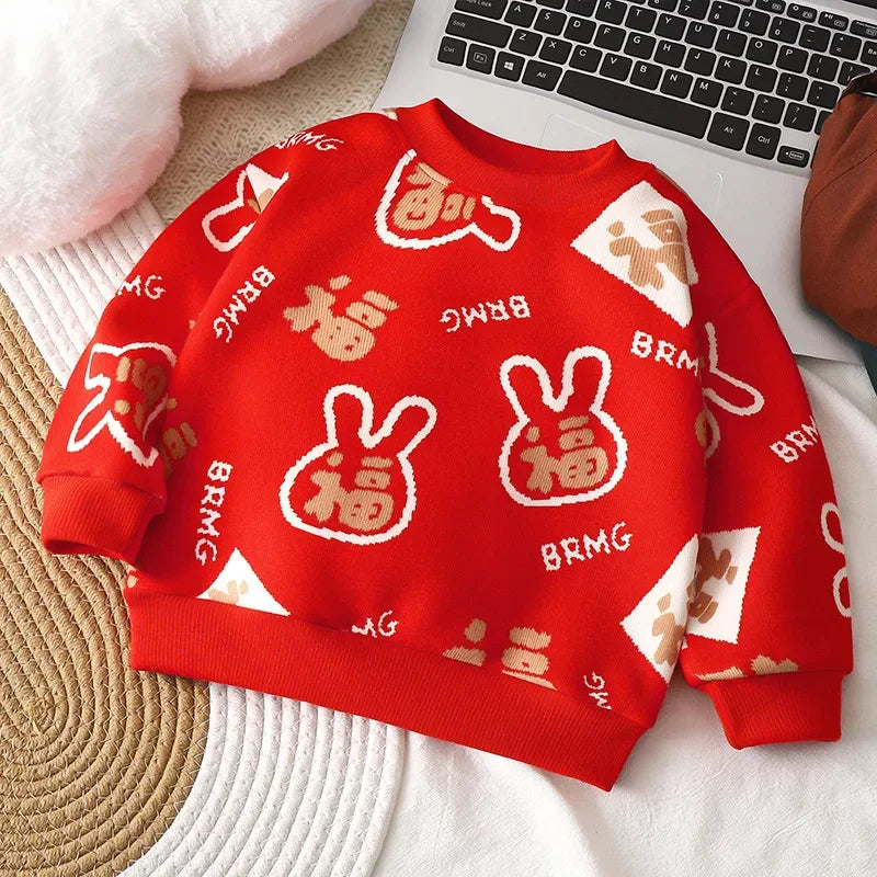 Zahir Boy Kids Cartoon Knitted Sweaters