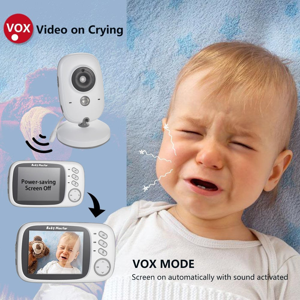 Baby Monitor With Camera 3.2 inch LCD Electronic 2 Way Audio Talk - GuGuTon baby store - Baby Fashion - Toddlers Outfits - Babies Outfits - Toddler Clothes - Kids Clothing - Newborn Clothes - Newborn Wear - Kids Wear - Trending Clothes - Trending Outfits - Fall Fashion - Winter Fashion - Girls Clothes - Boys Clothes - Babies Wear - Kids Accessories - KidsWear - Summer Clothes - Summer Fashion - Summer Trend - Falls Sweaters - Tops - Bottom - Jeans - Blouse - Dresses - Newborn Dresses - Toys