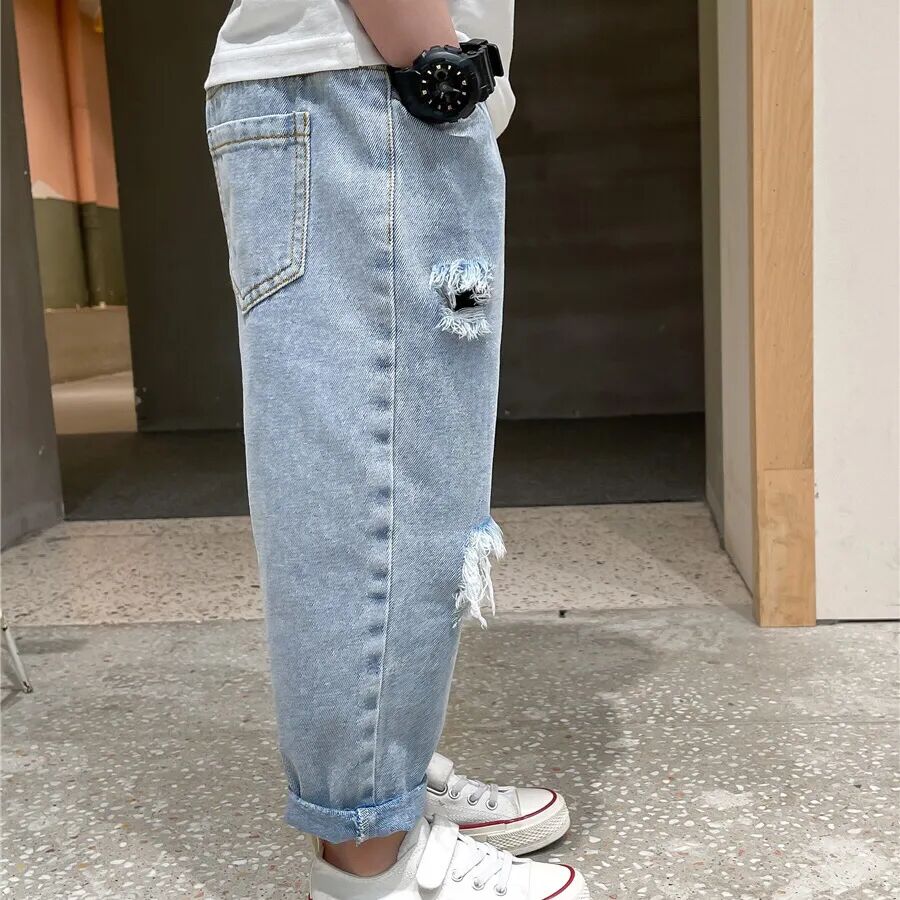 Omar 2023 New Fashion Baby Loose Kids Trousers