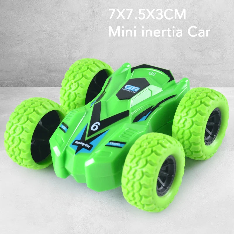 Mini Inertia Car Toys For Children Collision Automatic Turnover Double-Sided Running Car Toy