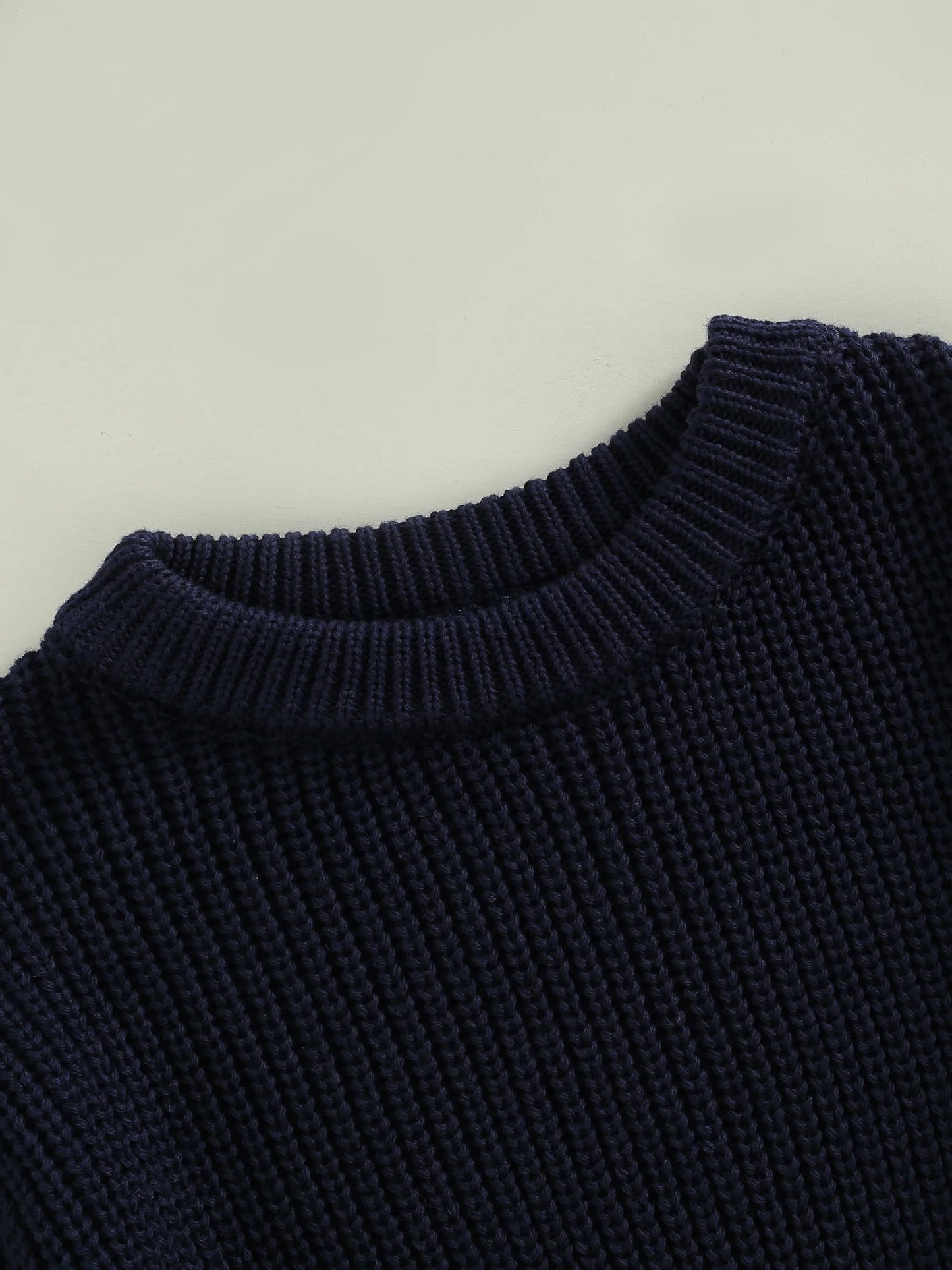 Fernando Solid Loose Knitted Pullover Sweater