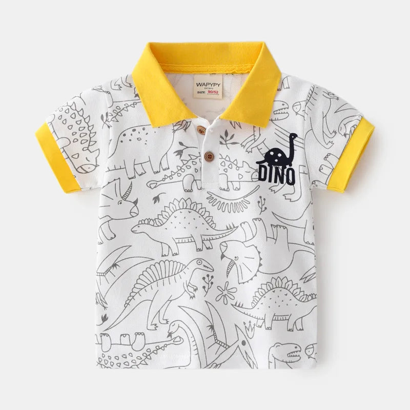 Paolo Turn-down Collar Short Sleeve T-shirt
