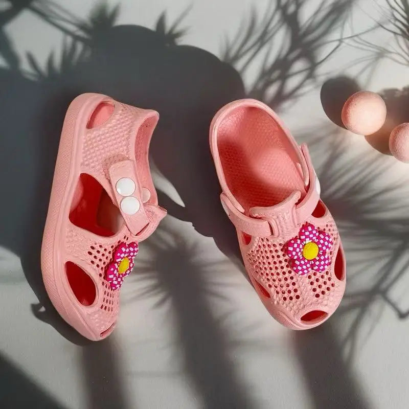Girls' Floral Toddler Learning Shoes Lightweight Breathable Sandals