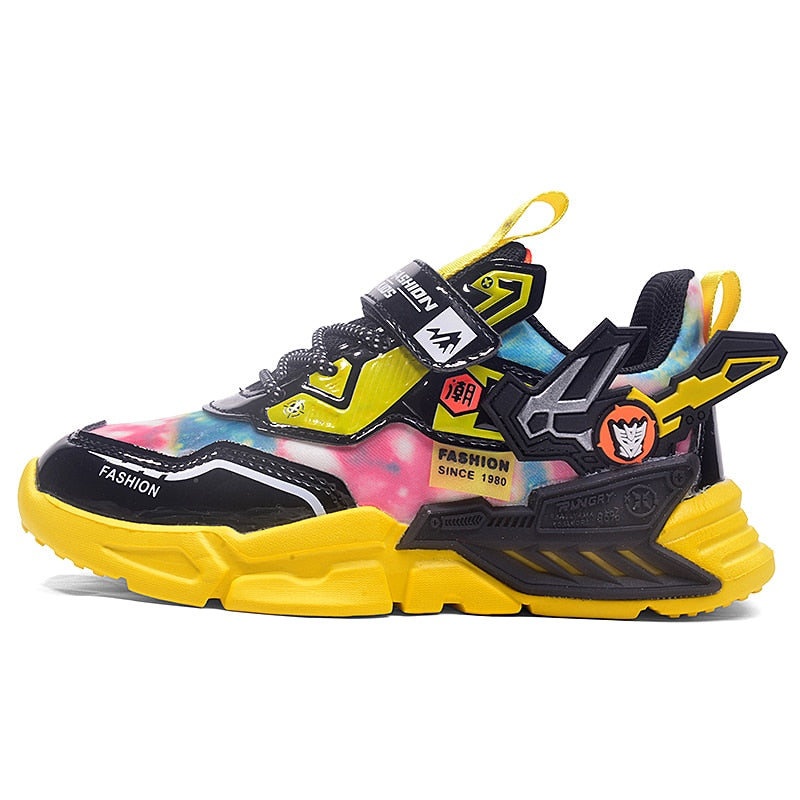 Kids Casual Shoes Boys 5-9y Children Tennis Fashion Cartoon Bling - GuGuTon