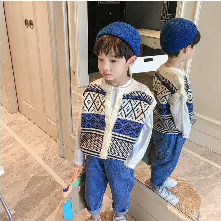 Will Cotton Vest Boy Sleeveless Sweater