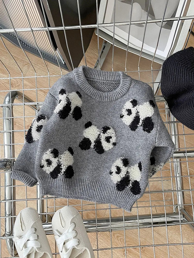 Alonso Panda Embroidered Crewneck Sweater