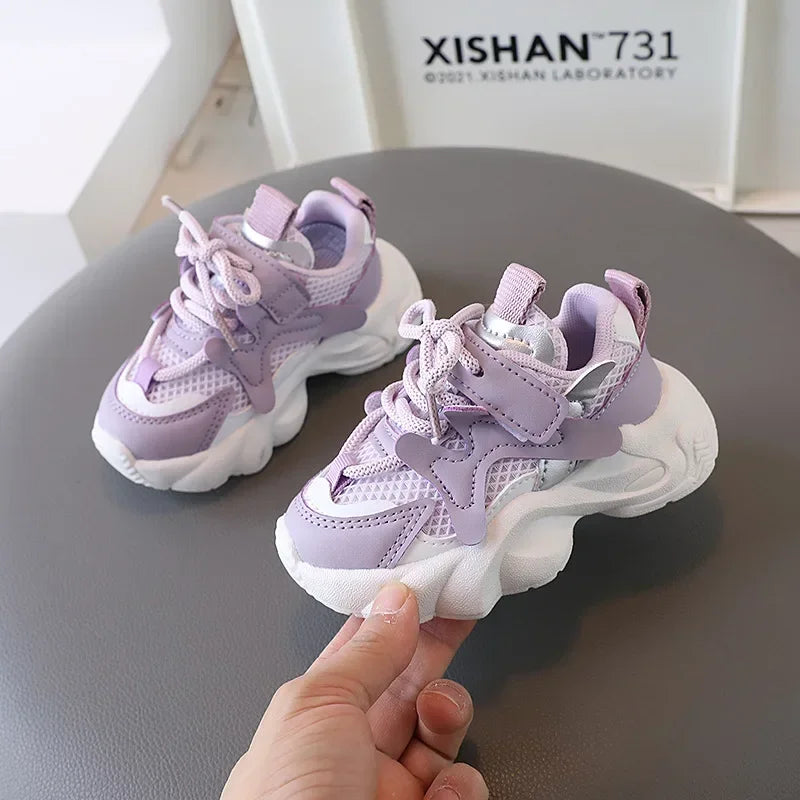2024 Children's Sneakers Boy Spring Autumn Kids School Basketball Shoes Fashion Girls Causal Walking Shoes Breathable Non-slip