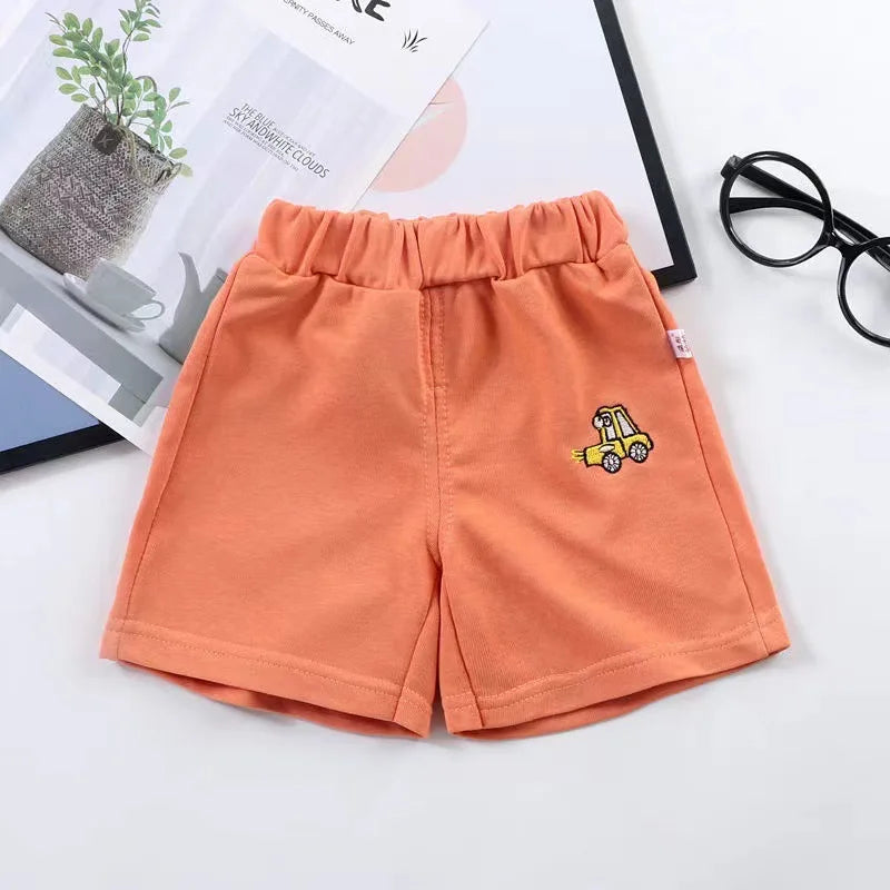 Noriel Shorts Summer Sports waist elastic print cars