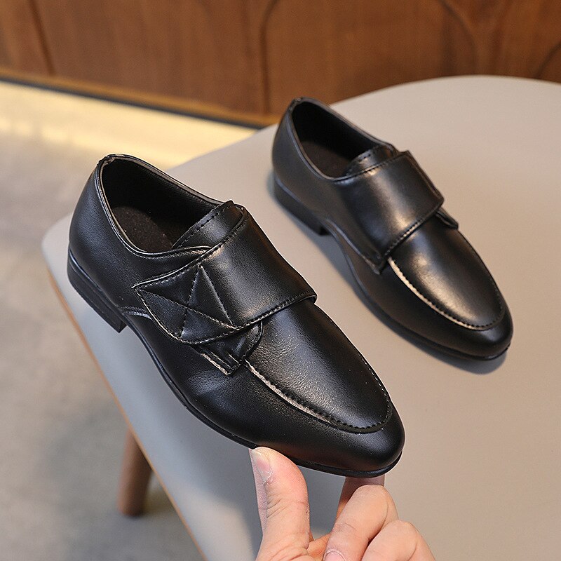 Party Leather Shoes Hook & Loop Casual Boys Classic Versatile