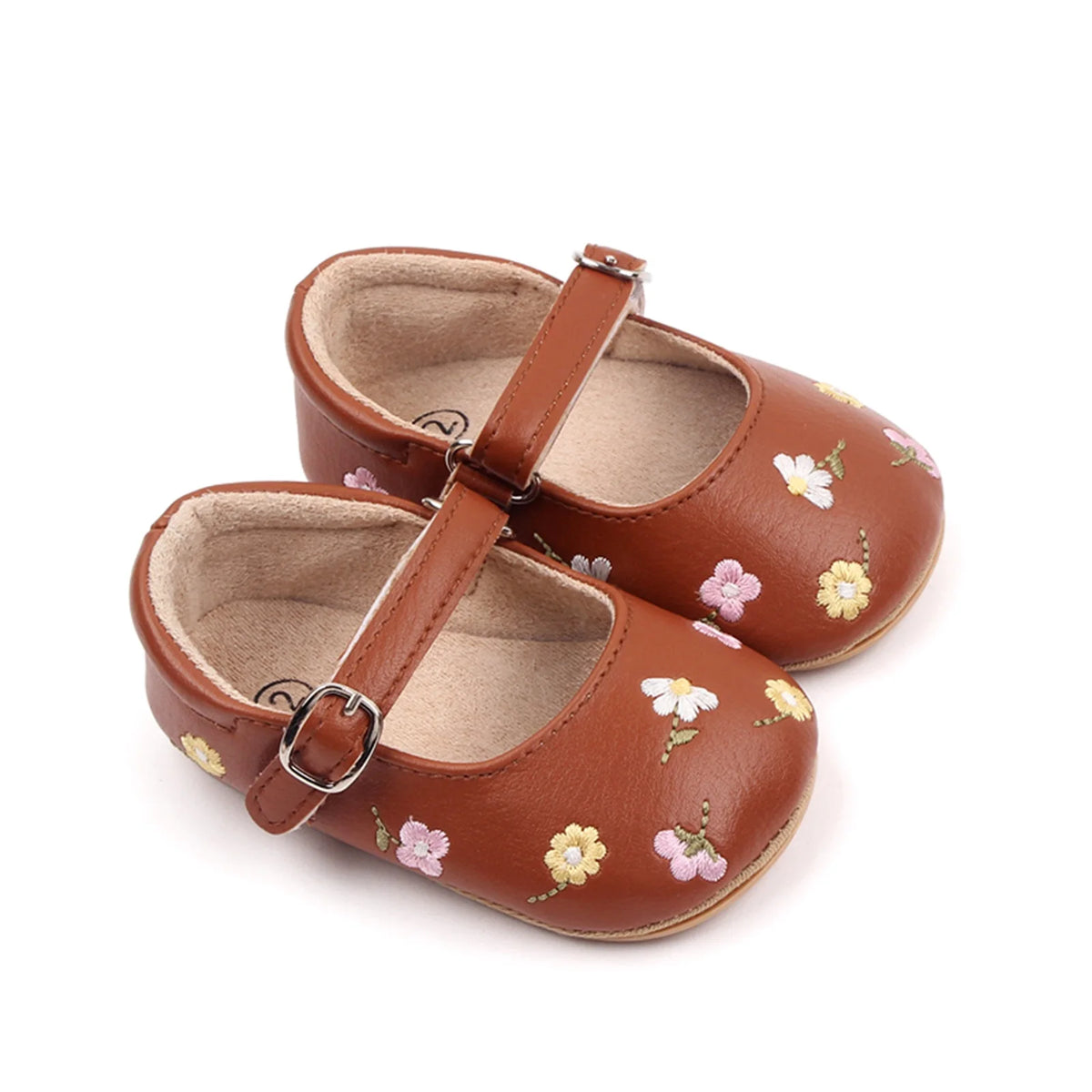 ma&baby 0-18M Baby Girl Shoes Newborn Infant Toddler First Walkers Floral Embroidery Shoes