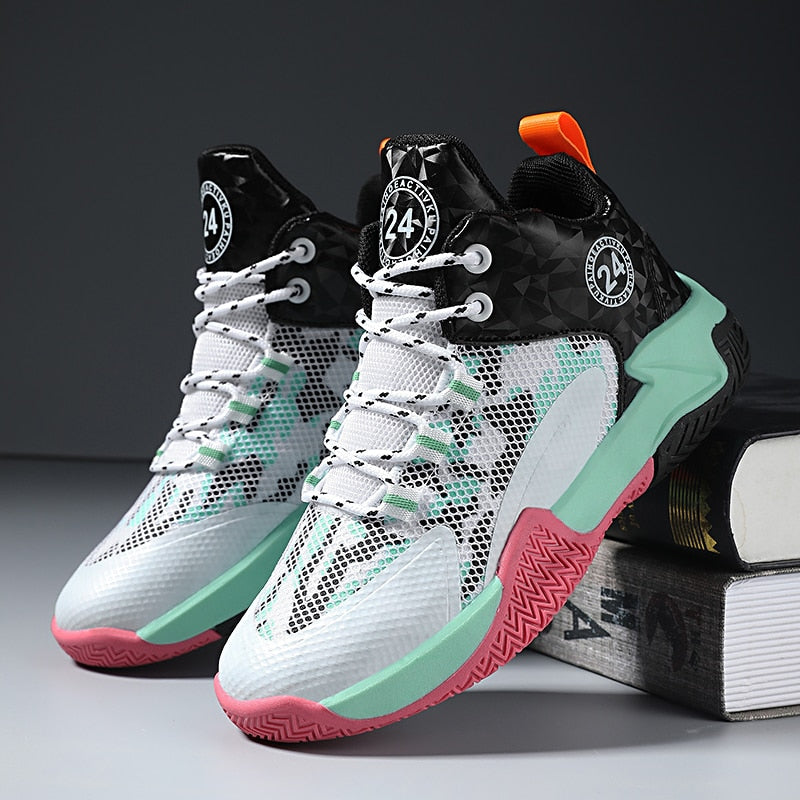 Basketball New Boys Sports Shoes Mesh Breathable Non Slip - GuGuTon