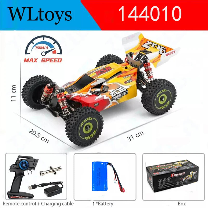 WLtoys 124017 124007 75KM/H RTR 2.4G Racing RC Car Brushless 4WD Electric High Speed Off-Road Drift Toys For Kids And Adults