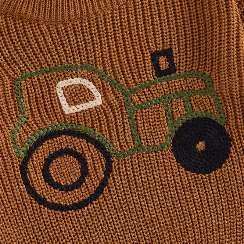 Rick Long Sleeve O Neck Truck Sweater