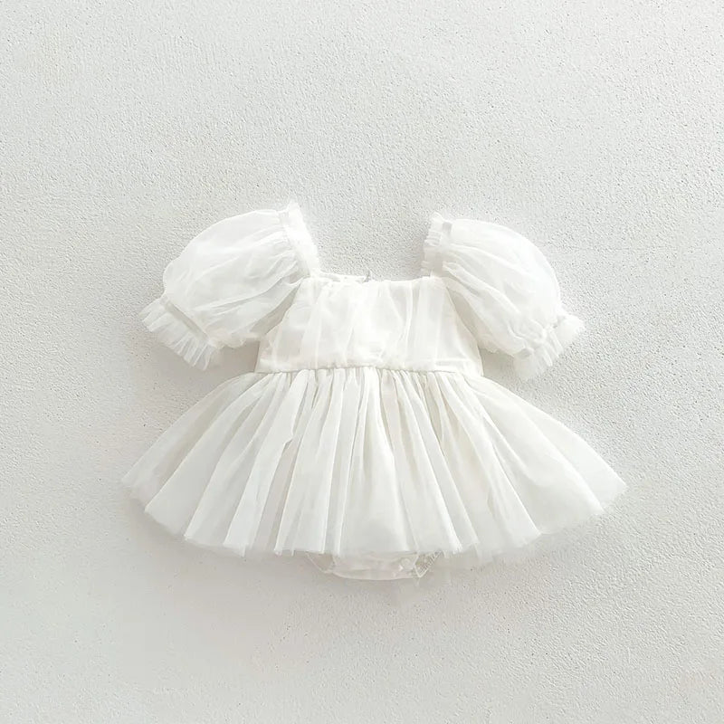 2024 Summer New Baby Lace Big Bowknot Dress Toddler Short Dress