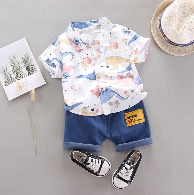 Kamila Children Fashion Clothing Baby Cartoon Two Piece Set - GuGuTon