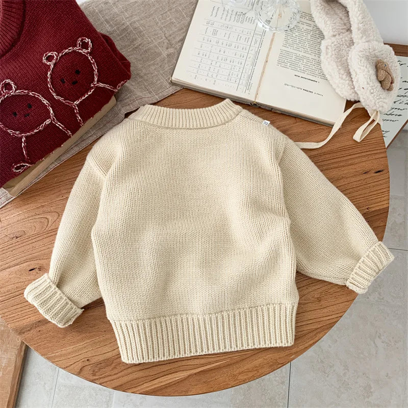 Ernesto Winter Cartoon Dogs Toddler Sweater