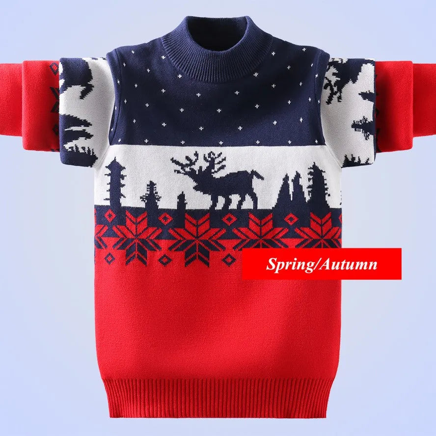 Teodoro Pattern Kids Warm Pullover Sweaters