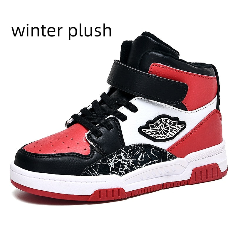 Four Seasons Kids Sneakers Boys Skateboard Shoes High