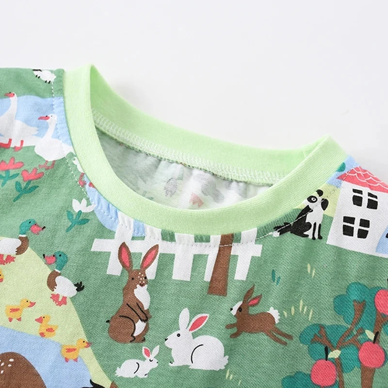 Walter Cartoon Animals Print Tees