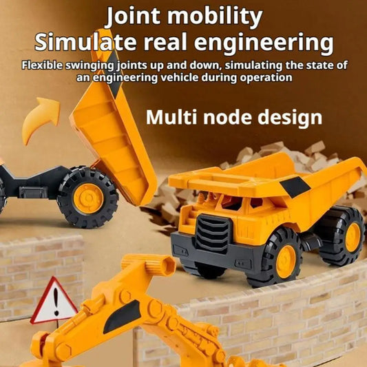 Big Inertia Engineering Toy Truck for Kids Thickened Drop-Resistant Beach Excavator Shovels