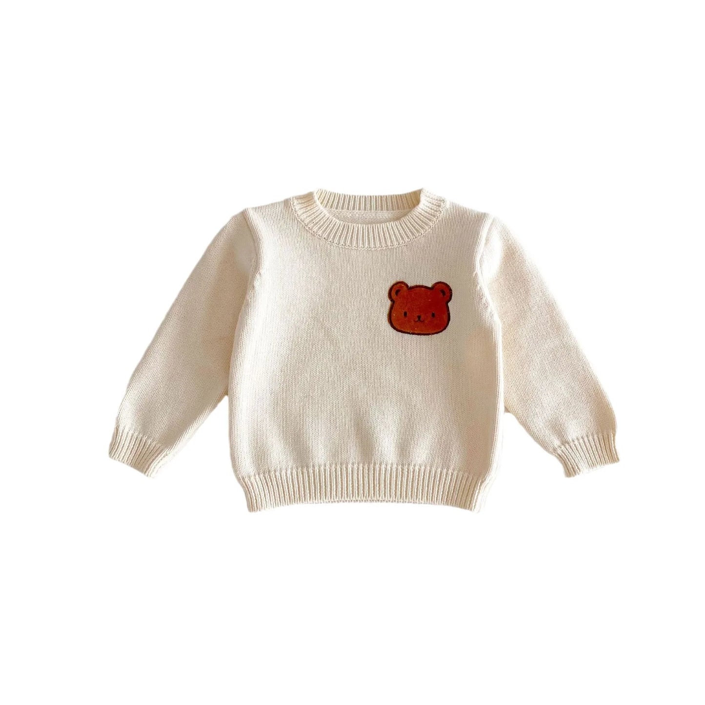 Ronny Cartoon Bear Patched Sweater