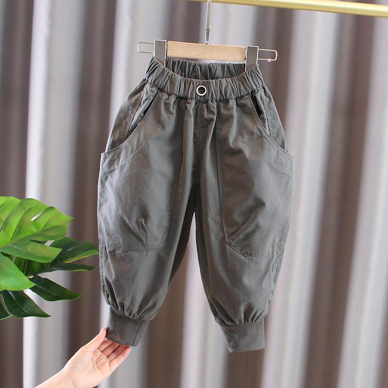 New Loose England Style Spliced Pocket Cotton Harem Wide Leg Trousers