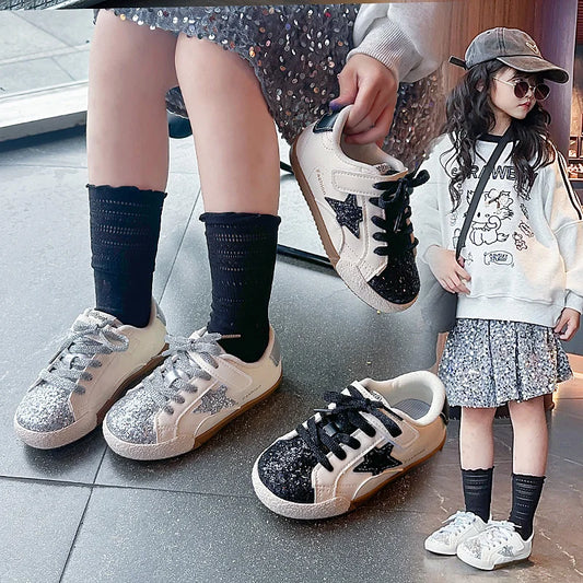 Girls' Shoes 2026 Spring New Casual Versatile Little Girls Star Sneakers Spring and Autumn Children's Sports Kids Shoes