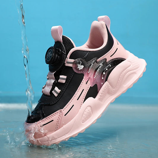 Autumn Winter Kids Anti-Skid Leather Sneakers