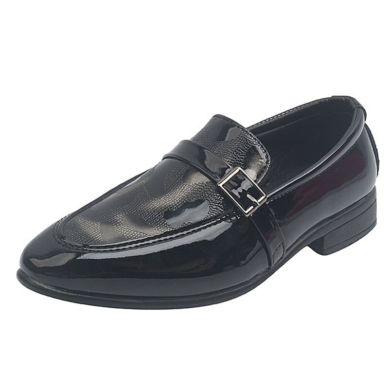 Kids Leather Boys Pointed Toe Student Performance Shoes - GuGuTon