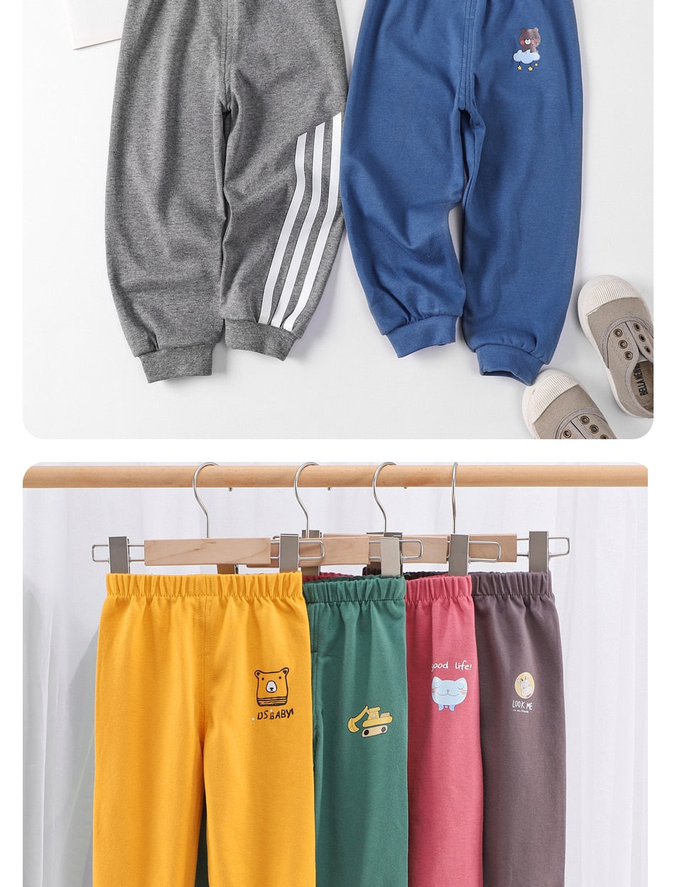 Casual Cotton Soft Color Loose Bloomer Comfortable Length Trousers