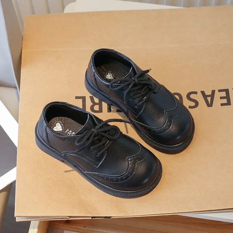 School Student Shoes for Boys Kid Spring Autumn Block New Black Boy Girl Loafer Soft Sole Kid Flats