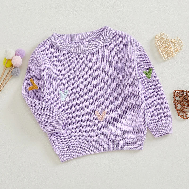 AMANDA Valentine s Day Love Heart Pattern Knitted Sweater