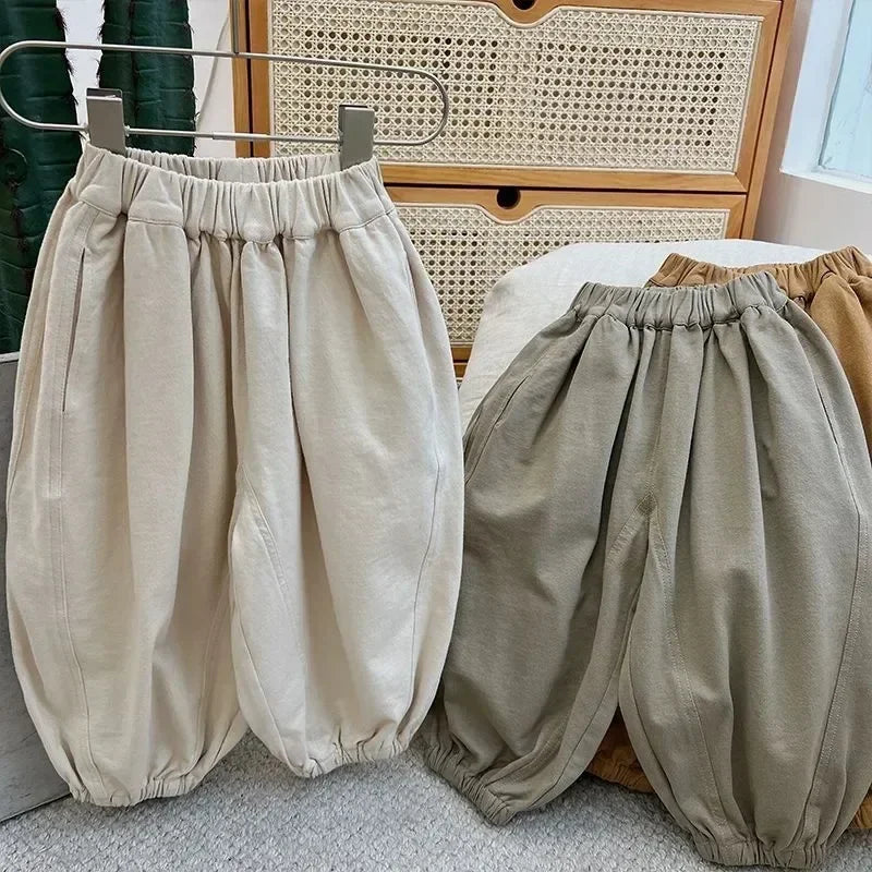 Ismael and Autumn New Baby Harlan Pants Solid Color