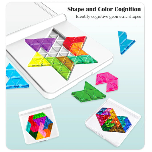 Puzzle Toys. Logical Thinking Training Fun Tabletop Games Multiple Shapes Colors
