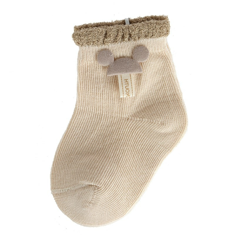 Cartoon socks for newborns in cotton and for children