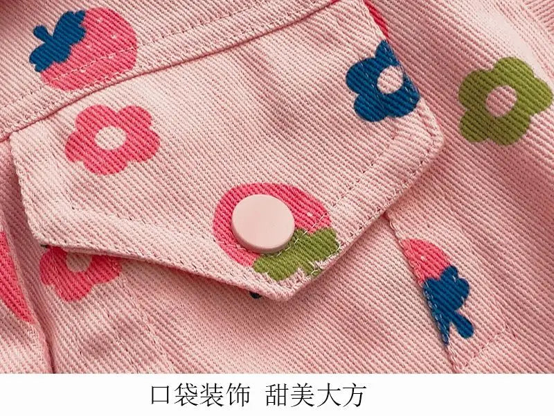 Billie Girls Jacket Fashionable Spring Flower