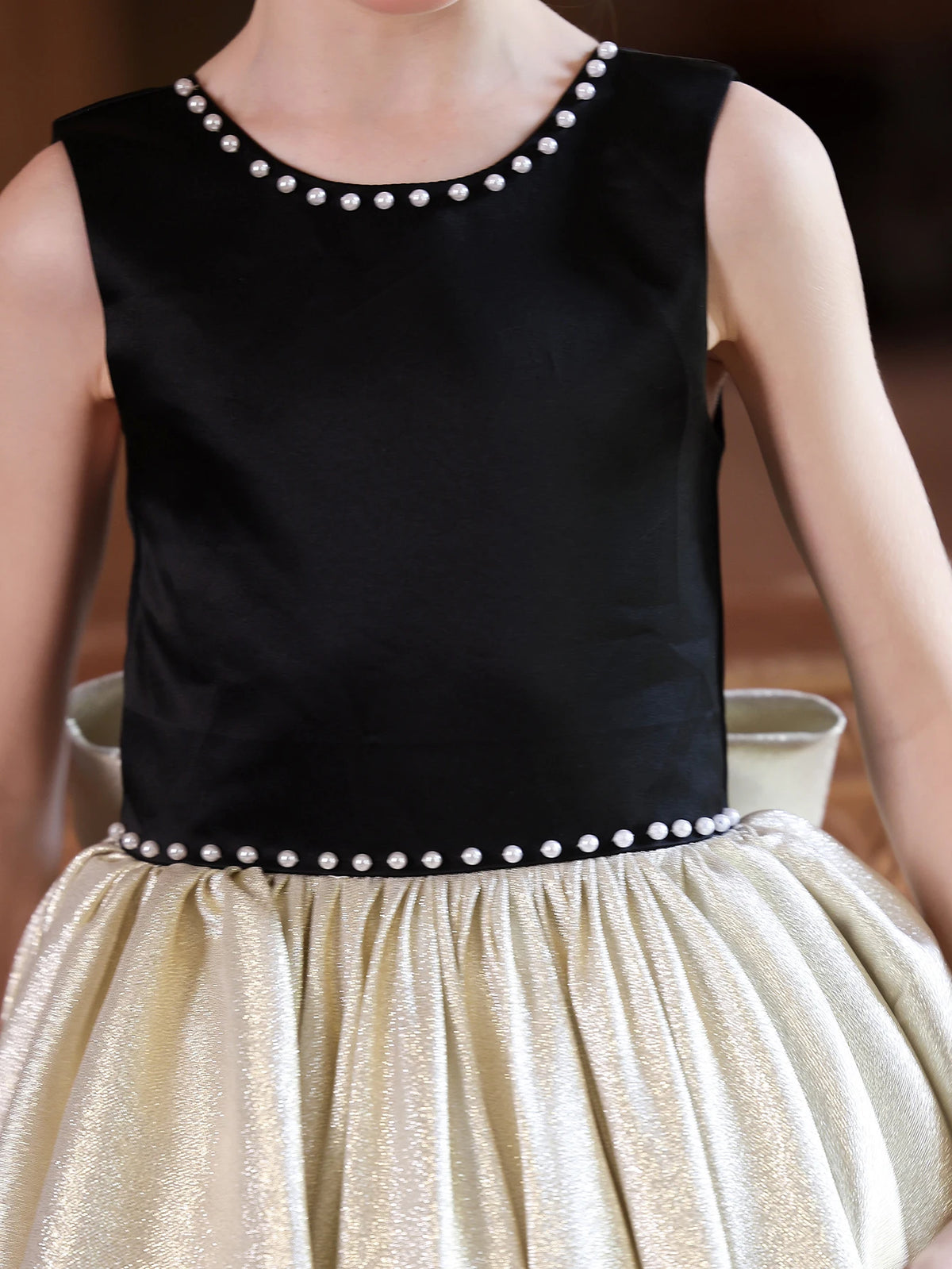 Girl's Dress With Bow And Small V-Neck Elegant Princess Dress Suitable For Birthday Parties Dances Party Performances
