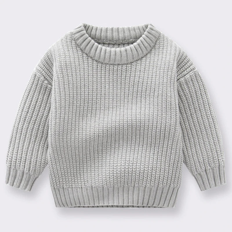 Marcos Long Sleeve Pure Color Knit Sweater