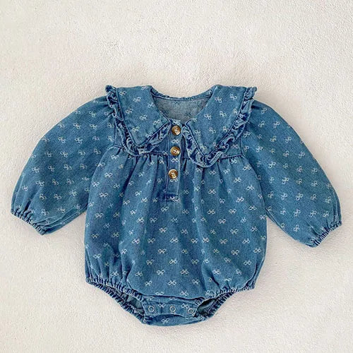 Printed Denim Sister Outfit