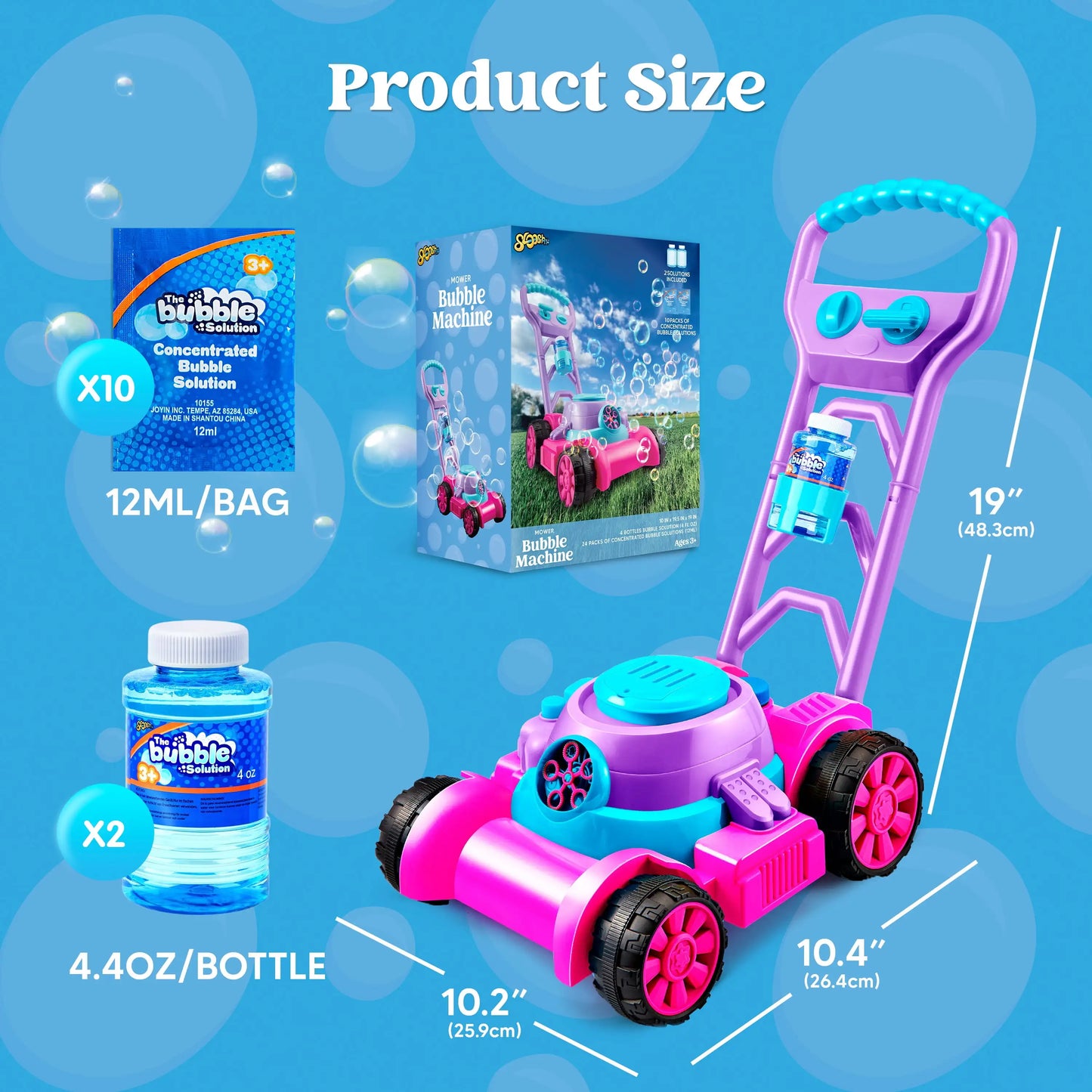 JOYFY Bubble Lawn Mower Bubble Machine Summer Outdoor Toys