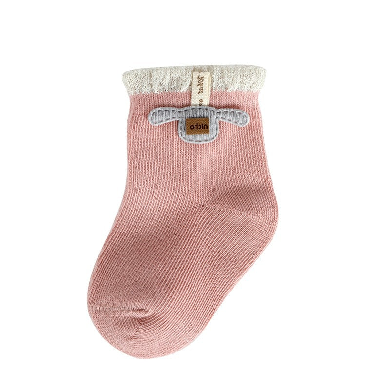 Cartoon socks for newborns in cotton and for children